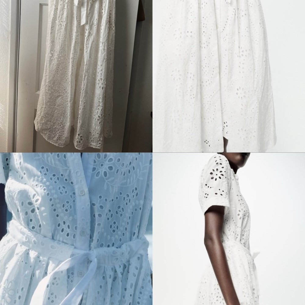 Elegant White Eyelet Dress